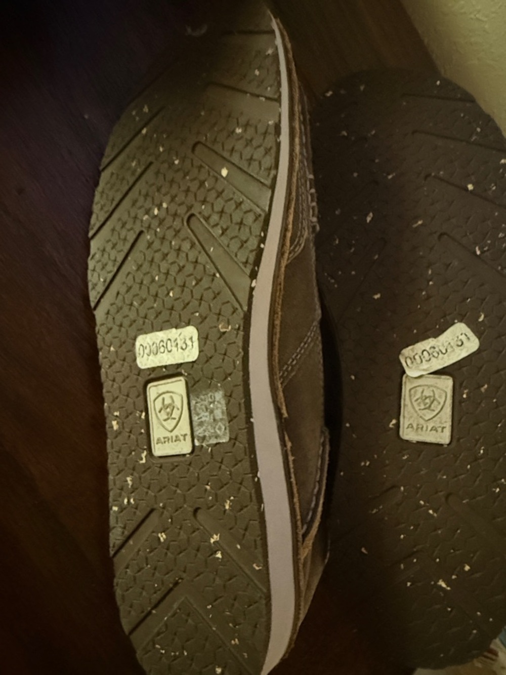 Ariat Beige Canvas Slip-Ons with Brown Logo Accents - Picture 5 of 6